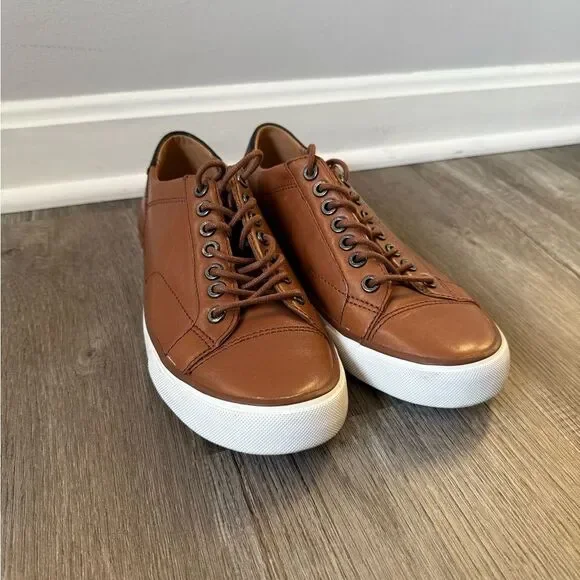 COACH Low Line Low Top Brown Black Leather Sneakers Shoes Casual Size 7 D - Picture 8 of 12